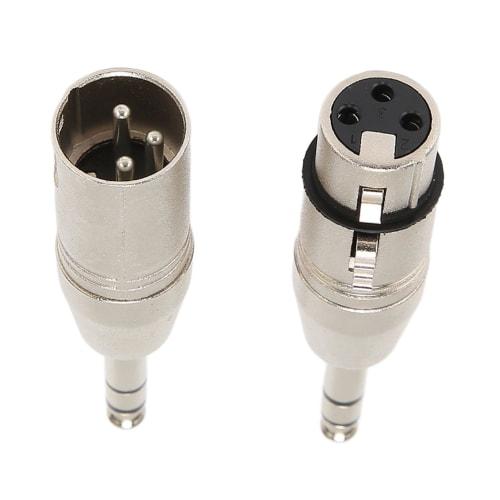2-Piece TRS to XLR Adapter, Balanced Stereo to XLR Connector