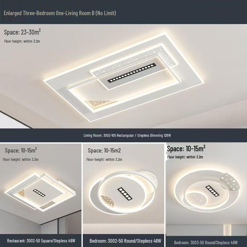 Modern LED Ceiling Light for Living, Bedroom, and Dining Rooms