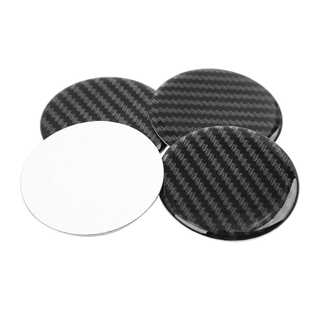 uxcell Wheel Center Cap Sticker Wheel Sticker Clear Resin Carbon Fiber Pack of 4 50mm