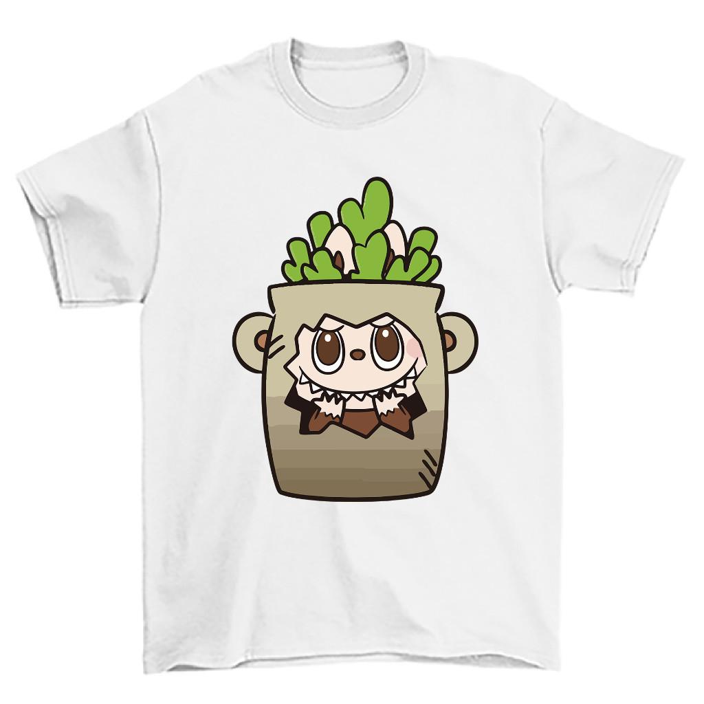 

Унисекс футболка с принтом LABUBU, круглый вырез, топ с коротким рукавом, удобный S