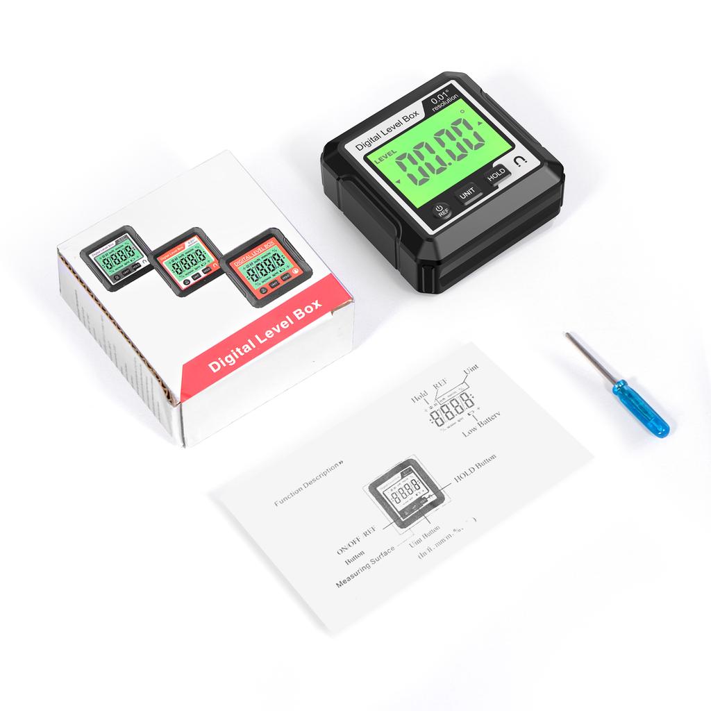 Digital Level Angle Gauge Meter Electronic Protractor Inclinometer With Magnetic Base LCD Precision Level Box Angle Finder Gauge