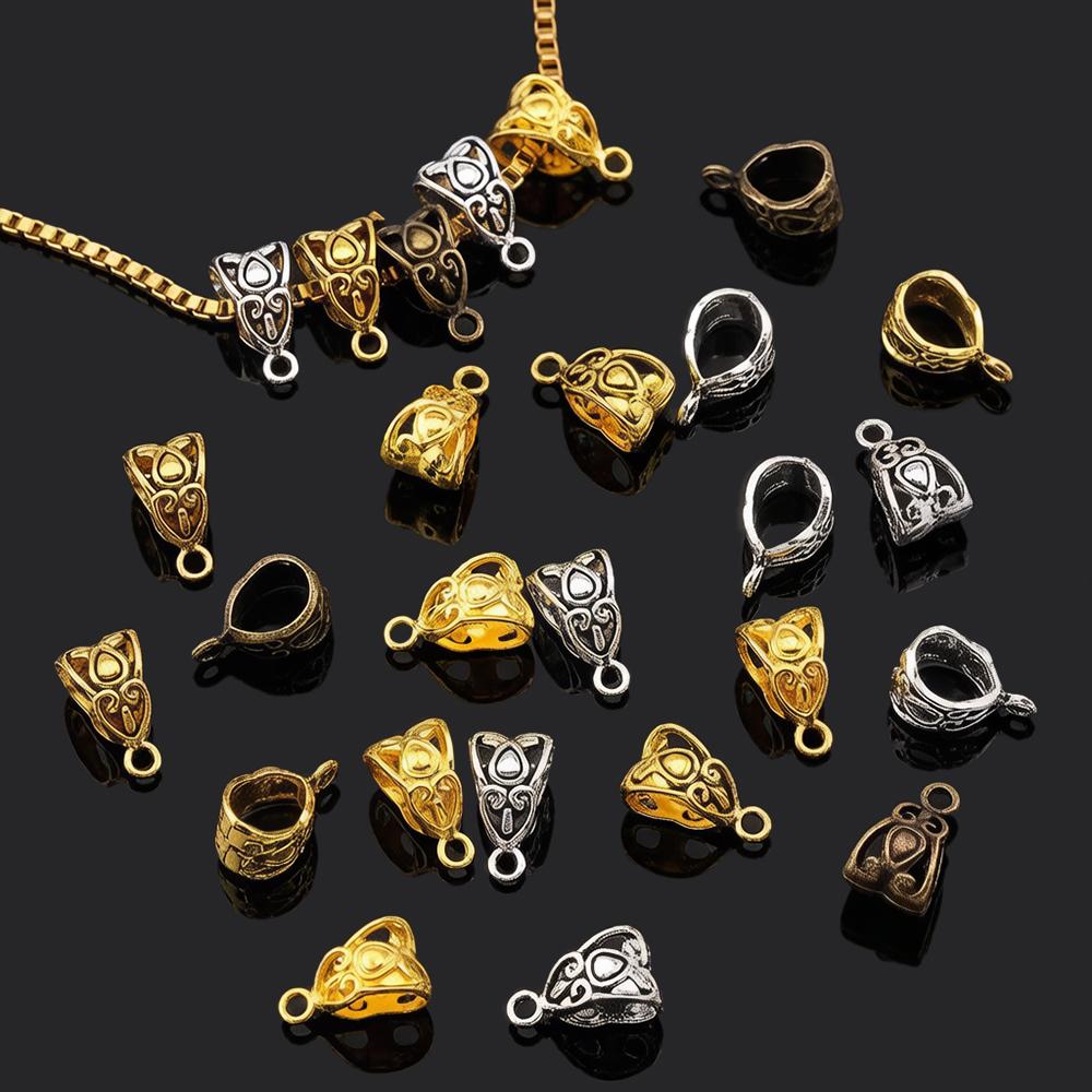 Retro Antik Bronze Hüftperlen DIY Großes Loch Metallverbinder Dreieckige Perlen Passend für Charm-Armbänder Halsketten Anhänger Schmuckherstellung