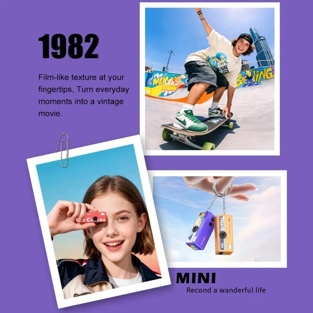 Retro Mini Palcová Kamera, HD Foto a Video, Výklopný Displej pro Selfie, Přenosný Digitální Fotoaparát pro Studenty