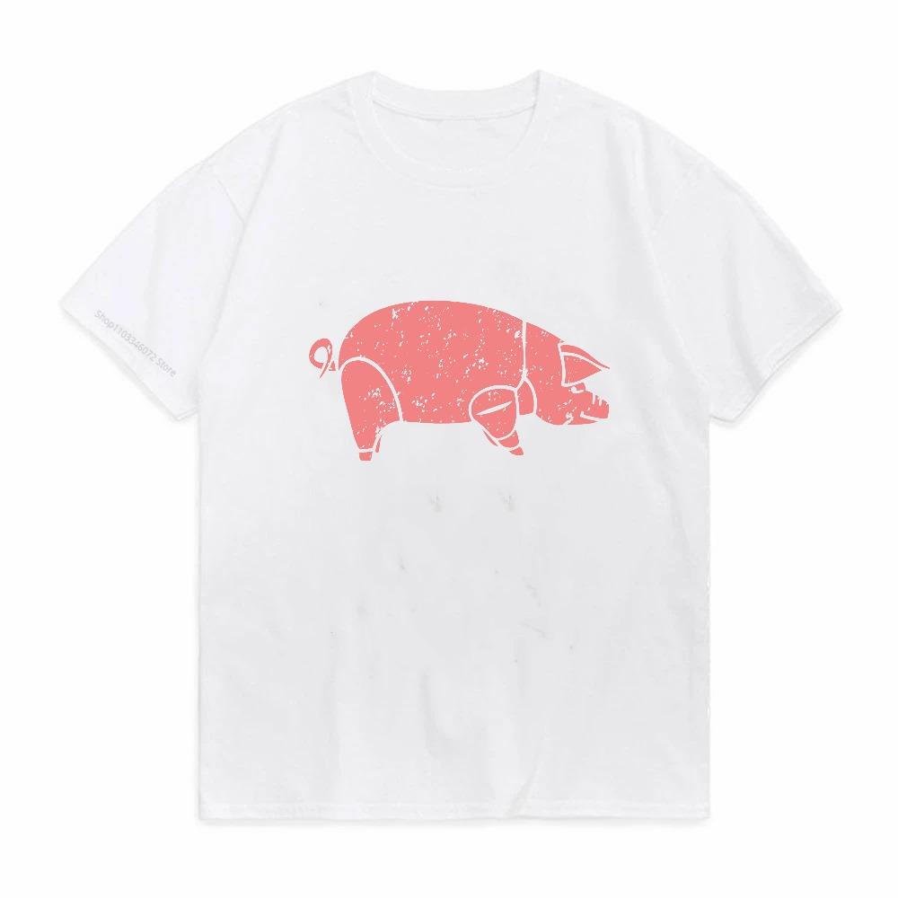 Pig Pink Floyd Animals Print Graphic T Shirt Unisex And Unisex Retro Tops Clothing Tshirt Summer Breathable ONeck Short Sleeve Tees S