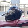 Motorcycle big tail helmet full helmet can be installed Bluetooth headset men's four seasons electric vehicle locomotive riding safety