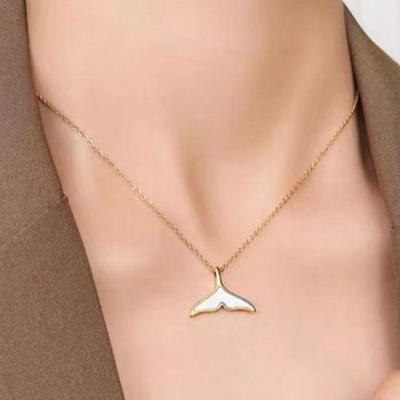 Collana a coda di pesce in acciaio al titanio per donna - Design di lusso leggero, regalo perfetto per compleanno e Natale (2022)