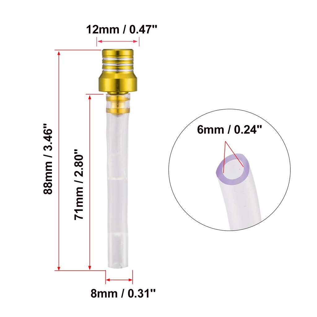 X AUTOHAUX Gas Cap Vent Hose Tank Breather Fuel Tank Cover One-Way Valve Tube