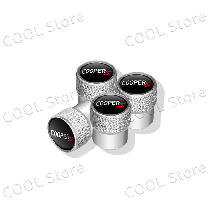 4Pcs Car Styling John Cooper Works Emblem Auto Wheel Tire Air Valve Caps Dust Cover For Mini Cooper S Logo R52 R53 R58 F55 F56K
