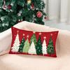 Home Textile Christmas Pillow Cover Xmas Trees Pattern Breathable Christmas Tree Pillow Cover Comfortable Cushion Cover