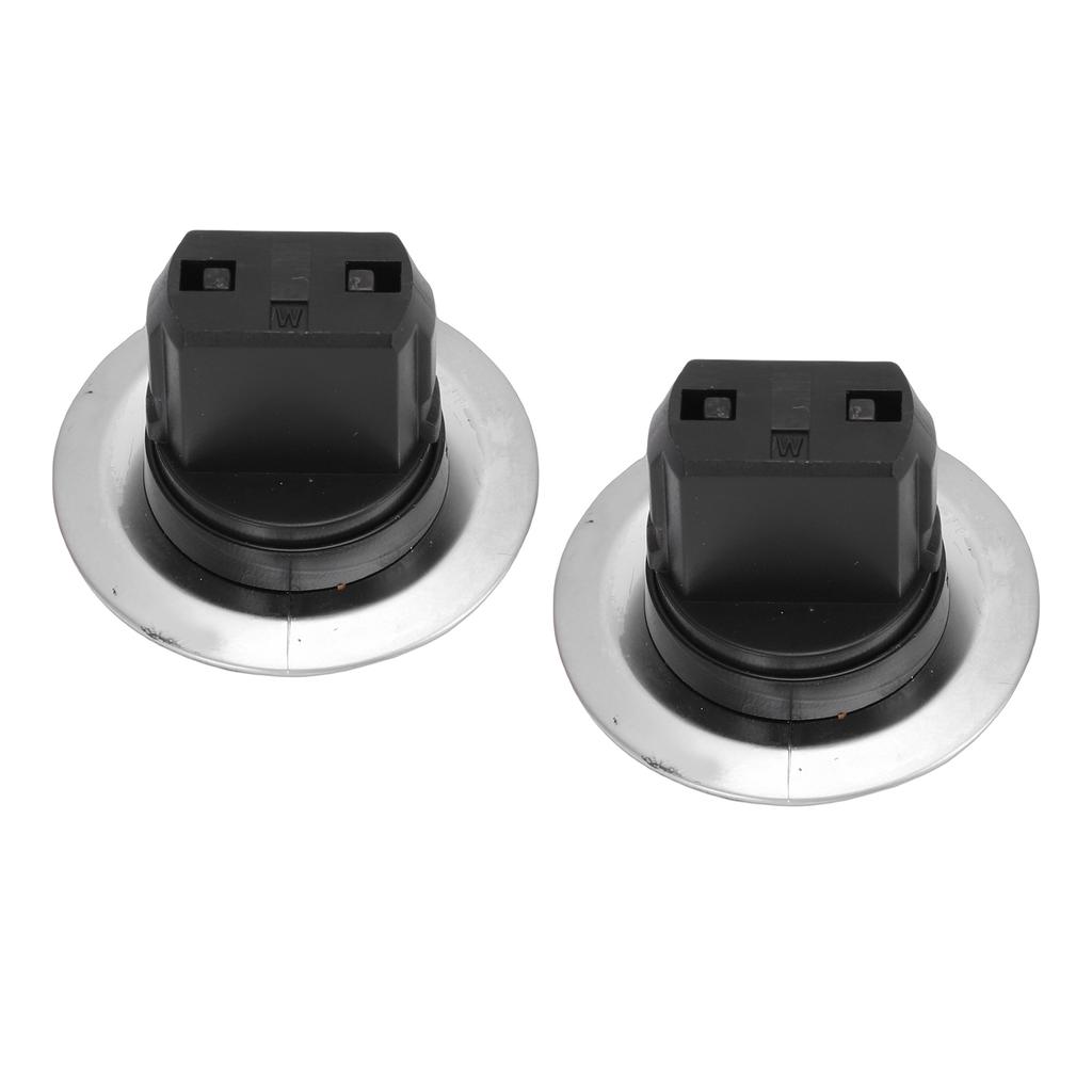 2pcs Engine Push Start Button, Silver Color Replacement Keyless Go Start Stop Pushbutton with Easy Installation, for Vehicle Part Number 2215450714