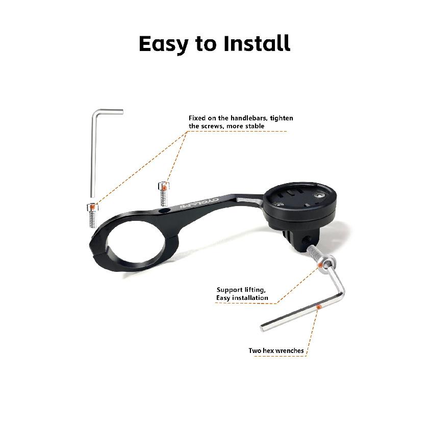 CYCLAMI S5 Aluminium Alloy Double-sided Bike Computer Mount MTB Road GPS Headlight Holder Bracke For GARMIN XOSS IGPSPORT Coospo