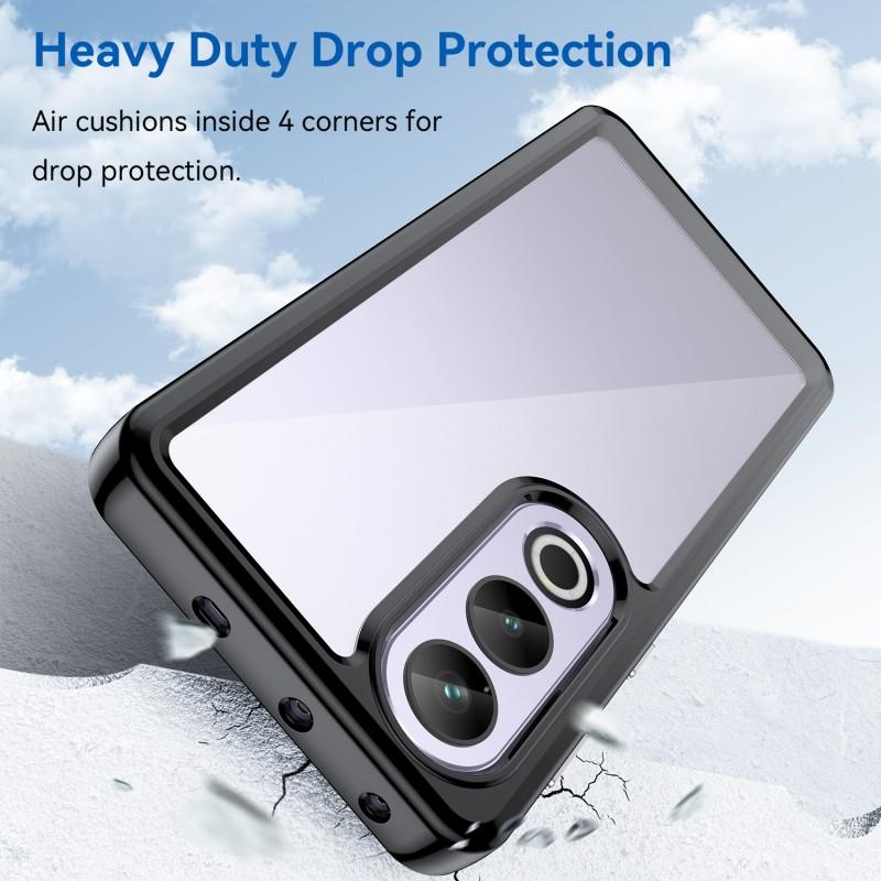 For OnePlus Ace 3V 5G Phone Case WANLONFENG XC Series TPU Acrylic Cover with Tempered Glass (Big Lens Hole)