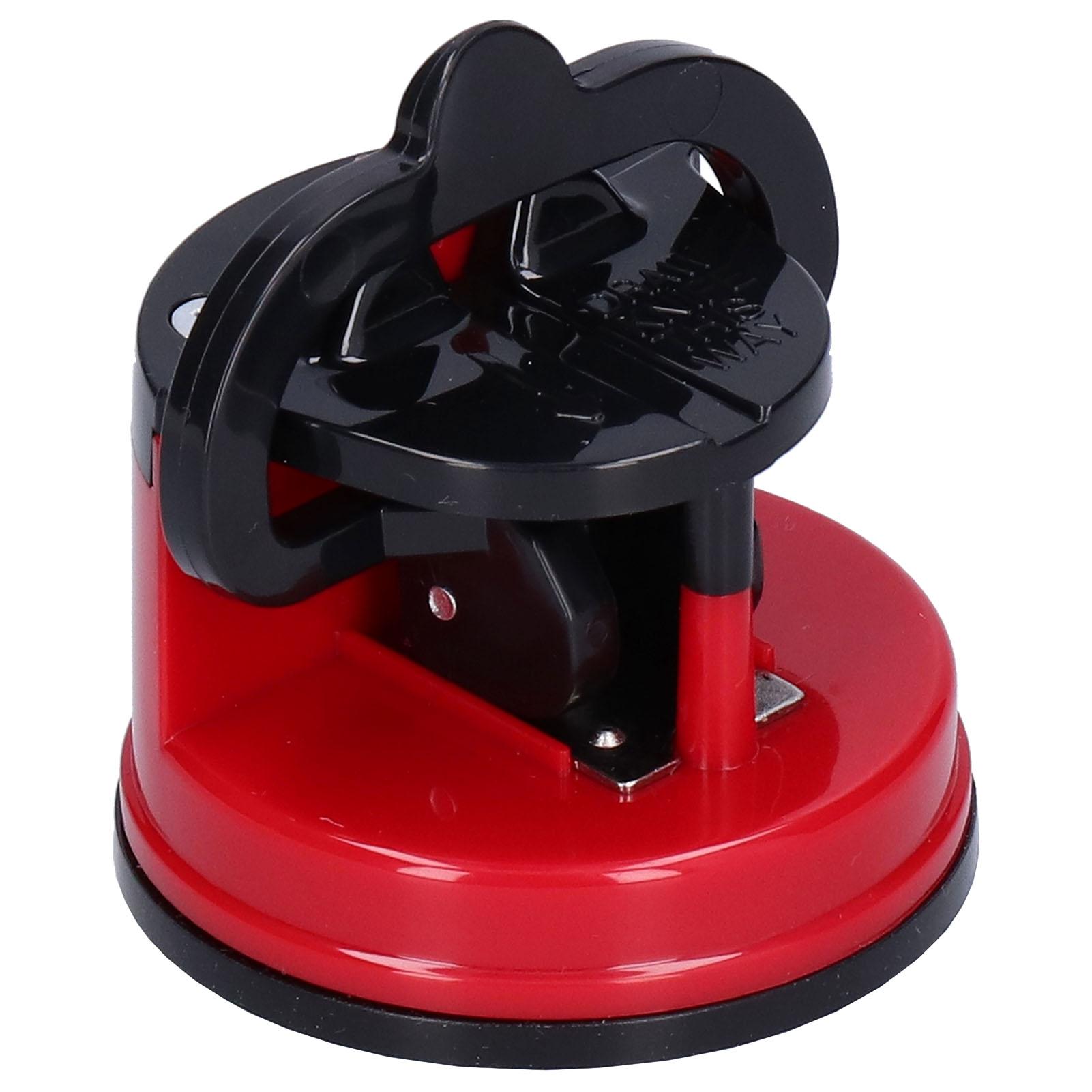 

Точилка для ножей, ручная точилка для ножей, инструмент для заточки ножей с присоской для KitchenRed красный