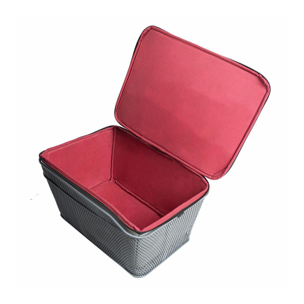 Rear Bike Basket Large Capacity Metal Wire Bicycle Basket Waterproof Rainproof Cover Bag