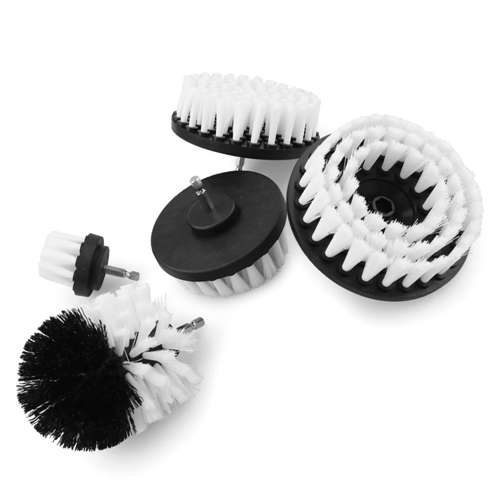 Cleaning Brush 2/3\.5/4/5 Inch Brush Attachment Set Power Scrubber Brush Tile Bathtub Surface Cordless Rotary Cleaning Tool Kit