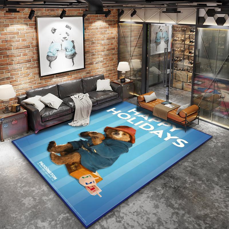 Paddington Bear Carpet Rug for Living Room Bedroom Home Sofa Decoration,Kids play Nonslip Floor Mat