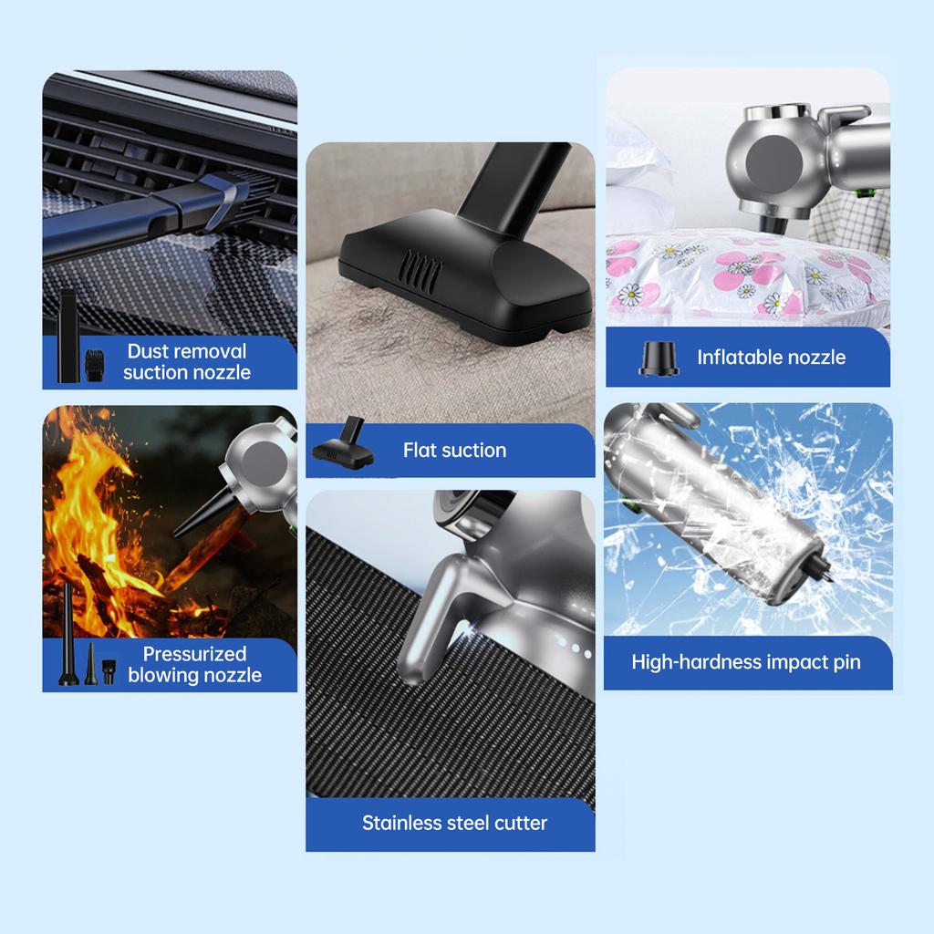 Car Vacuum Cleaner Portable 2in1 Cordless 16000PA Air Duste Strong Suction Handheld Wireless Vehicle Vacuum Cleaner for Home Car