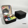 Retro-Style Faux PU Leather Sewing Box with Needle and Thread Set - Portable Household Essential Kit