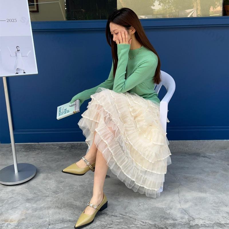 Fashion Women Flats Shoes Pointed Toe 2025 New Fashion Mary Janes Rhinestones Female Shallow Footwear Buckle Strap Ladies Flats Shoes