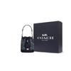 New COACH Dempsey Fabric With Cow Leather Bucket Bag Handbag Shoulder Bag Crossbody Bag Small Size Women's Midnight Blue C8322-SVVGD
