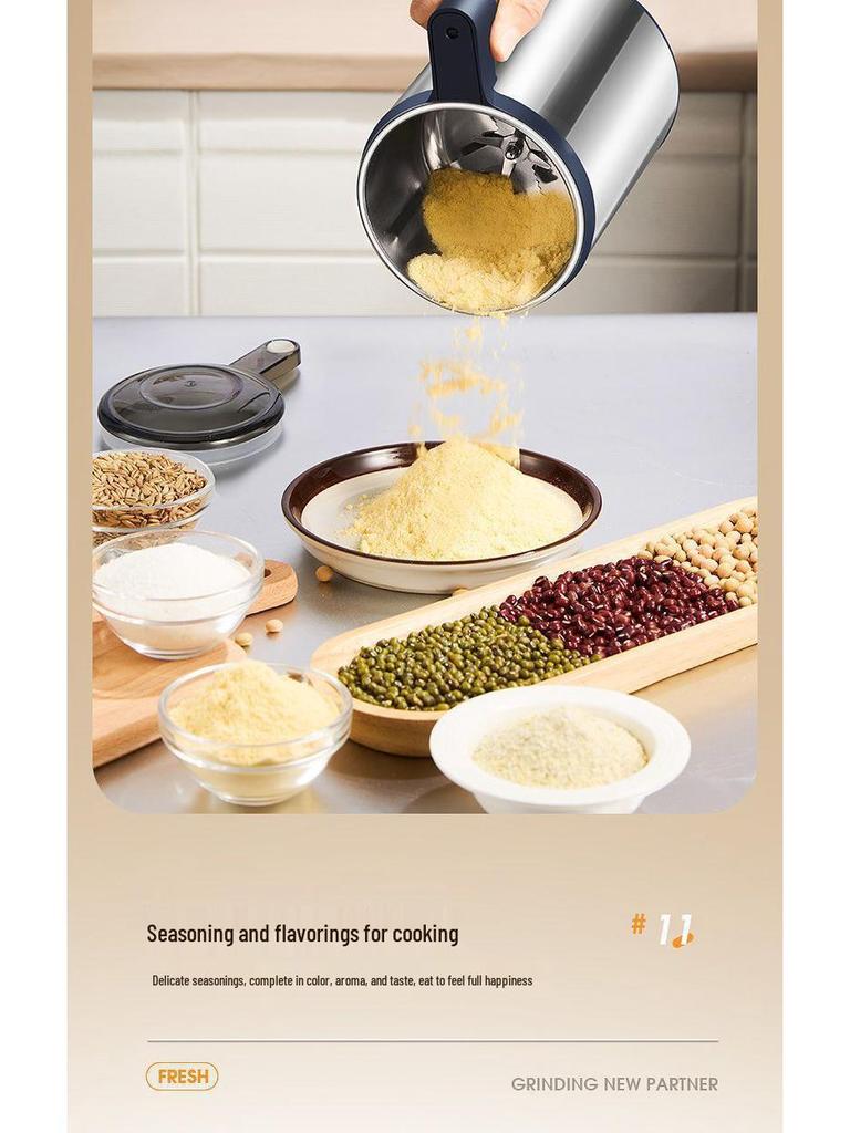 Ultra-Fine Grain and Cereal Crusher: Compact Household Grinder
