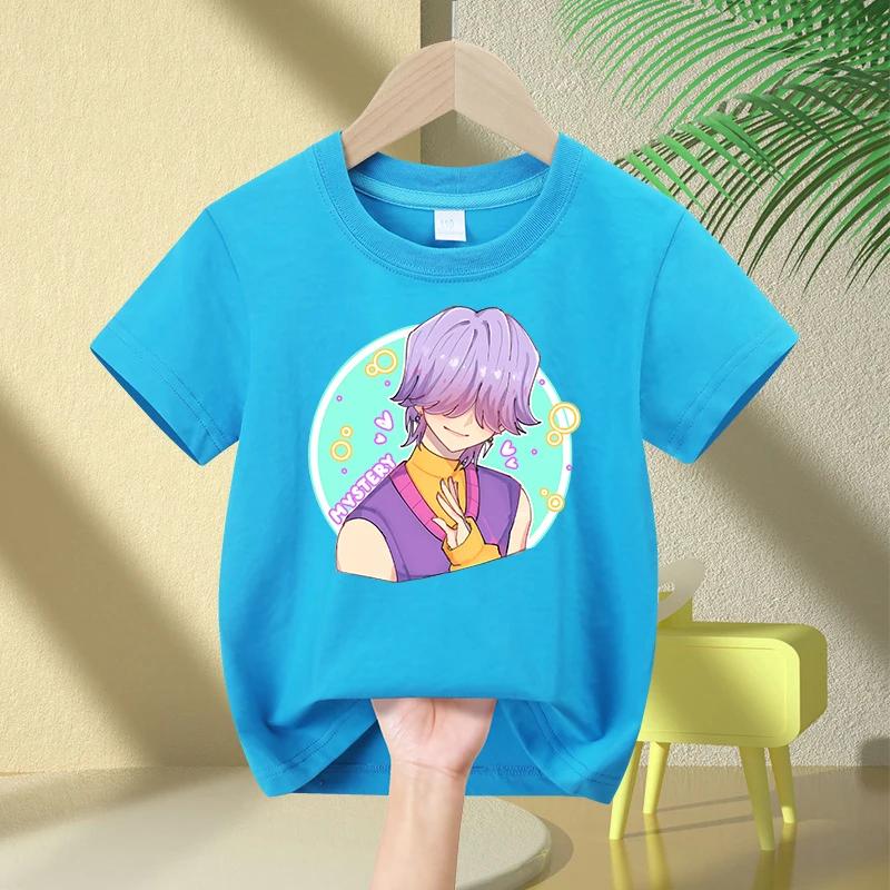 

KPop Demon Hunters Child Short Sleeve T-shirt Boys Girls Anime Print Polyester Tops Cartoon Summer Casual Tees Birthday Gifts 150