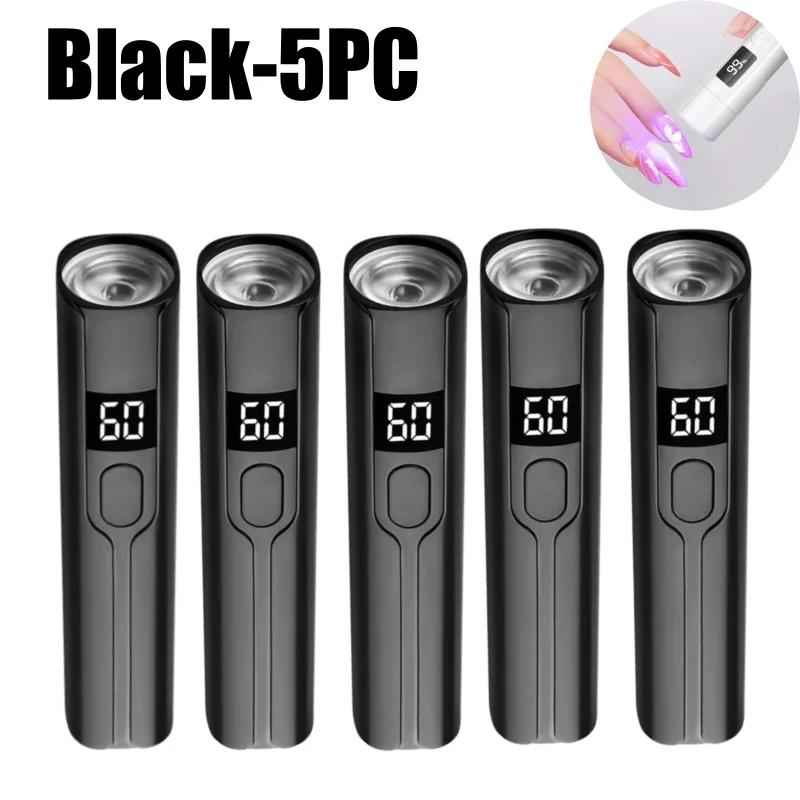 Portable UV Nail Dryer with Digital Power Indicator Timer Quick Drying USB Rechargeable Mini Nail Curing Lamp