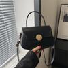 This year's popular bag women's 2024 new fashion texture casual shoulder bag autumn solid color messenger small square bag