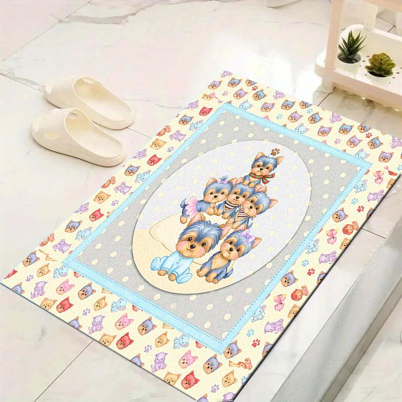 Dog Cartoon Puzzle Carpet Rug for Living Room Bedroom Home Sofa Decoration, Kids play Non-slip Floor Mat
