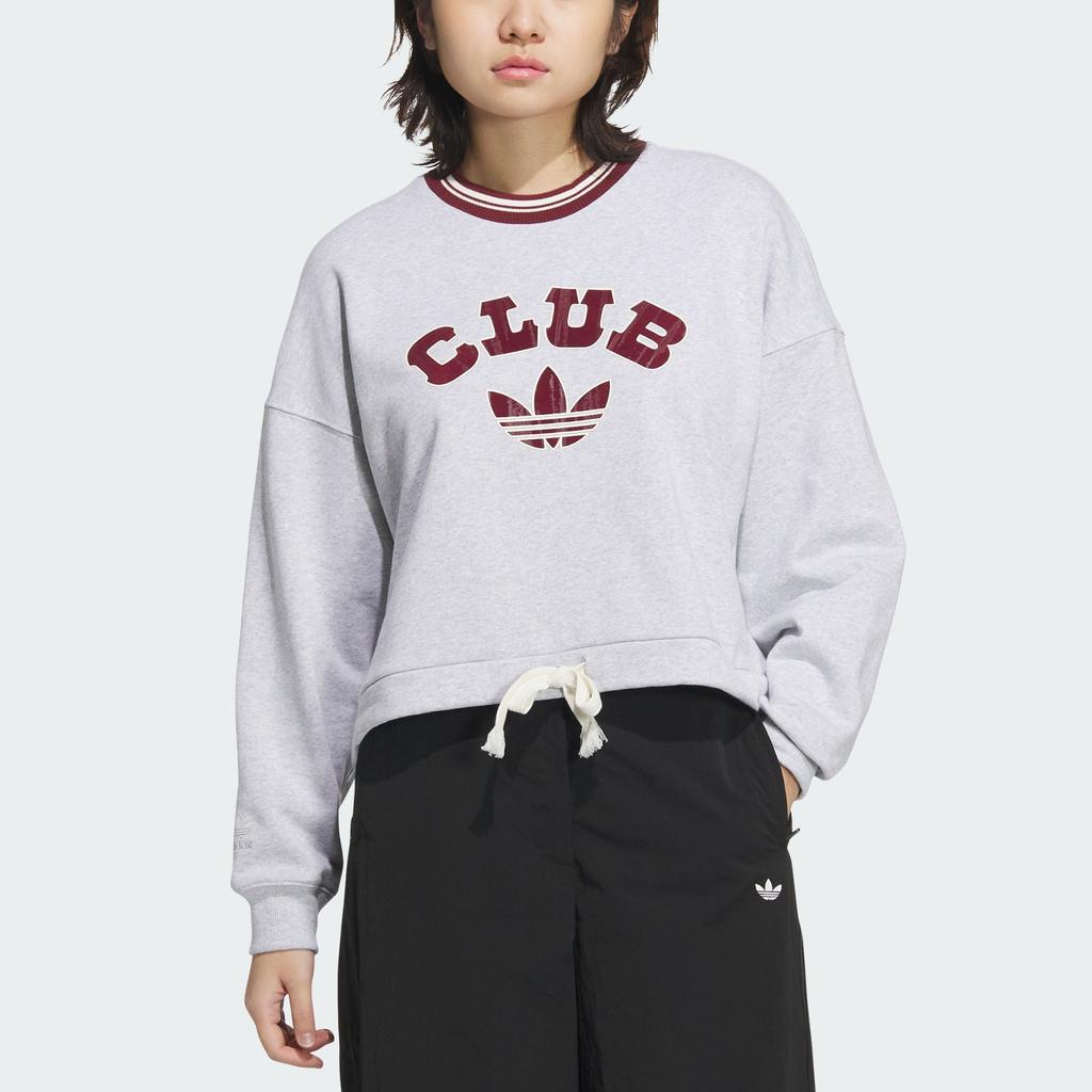 Adidas Originals FW24 Crew Sweatshirt Collegiate Collection Round Neck Loose Fit Letter Long Sleeve American Vintage Sweatshirt JD6376