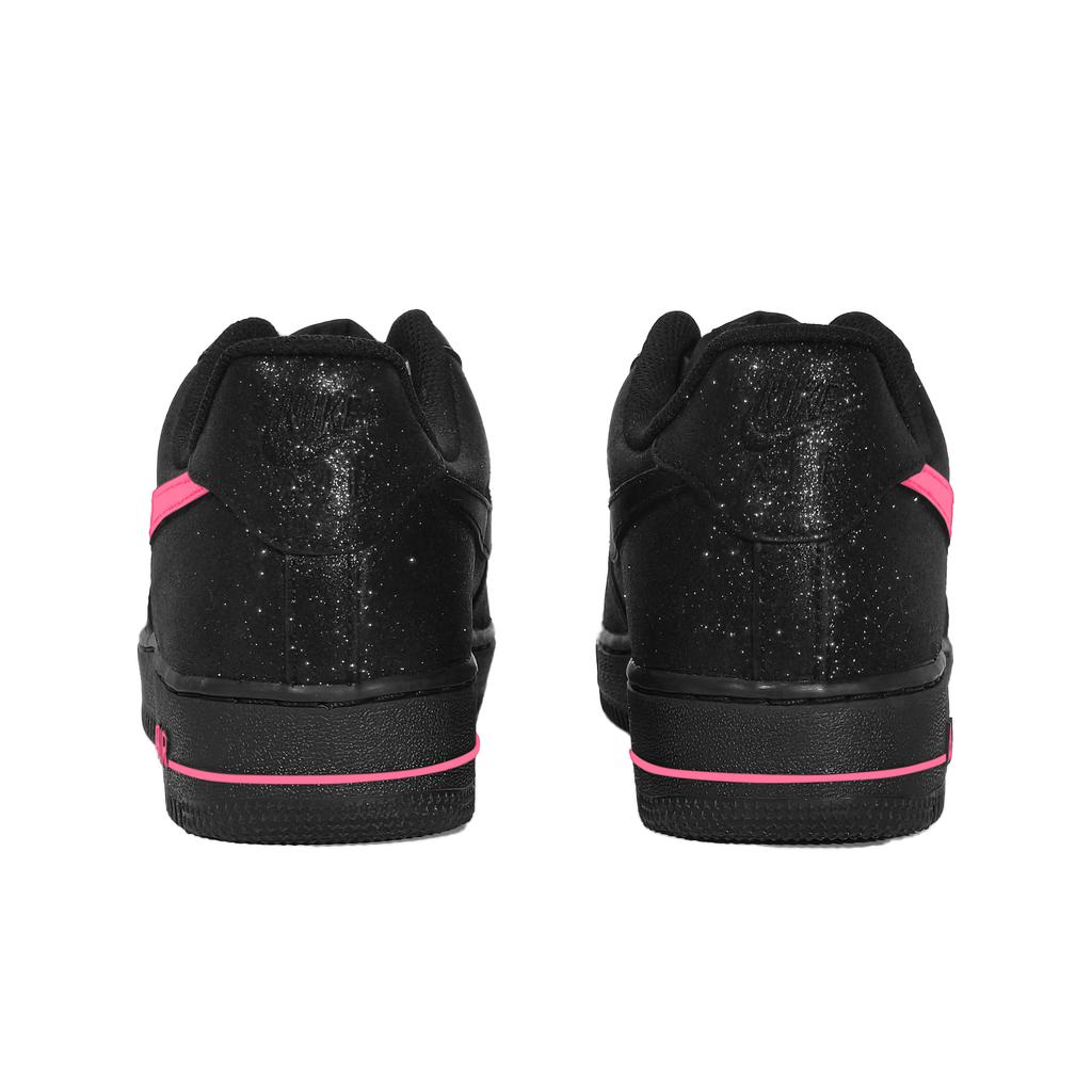 Nike Air Force 1 Height Increasing Low Top Skateboard Shoes Unisex Black Pink CW2288-001(Team133-2.0)