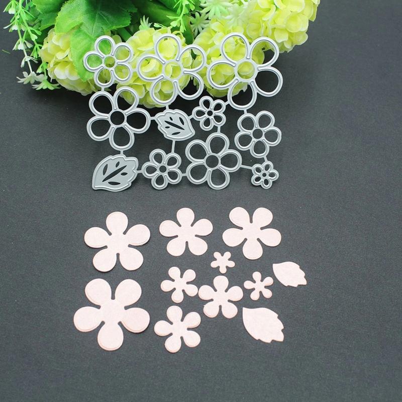 Floral Die Cuts Petal Embossing Cutting Dies Templates for Kid Birthday Card Making DIY Scrapbooking Album Paper Crafts