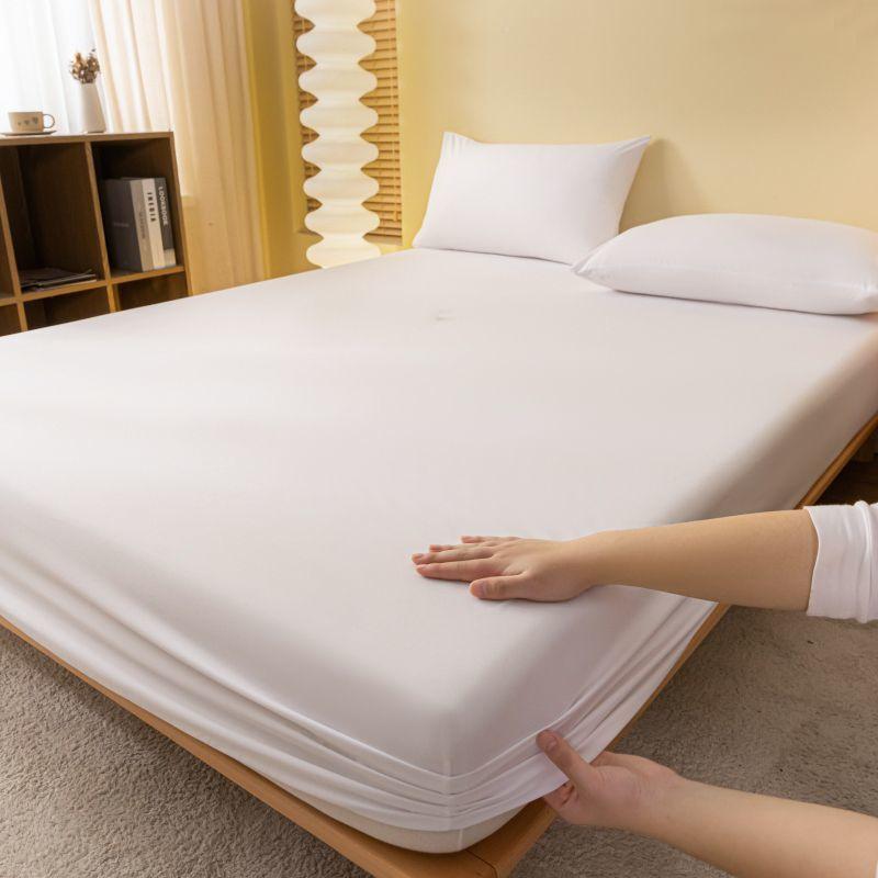 Krabice naslepo Prostěradlo,Dostupné velikosti,Náhodná barva,Jednobarevné Prané bavlěné prostěradlo na jednolůžko Protiskluzový potah na postel