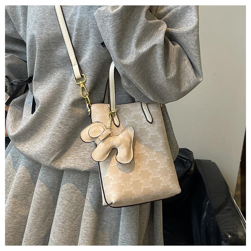 Small bag bucket bag new handbag temperament printed fashion versatile shoulder messenger bag