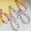 Creative Beaded Bow Chain Pendant Decoration Keychain Mobile Phone Anti Loss Chain Bag Ornaments Car Accessories Gift