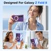 Samsung Galaxy Z Fold 8 Ultra Schutzhülle mit integriertem Displayschutz, Magnetring und Stoßabsorption - Lila