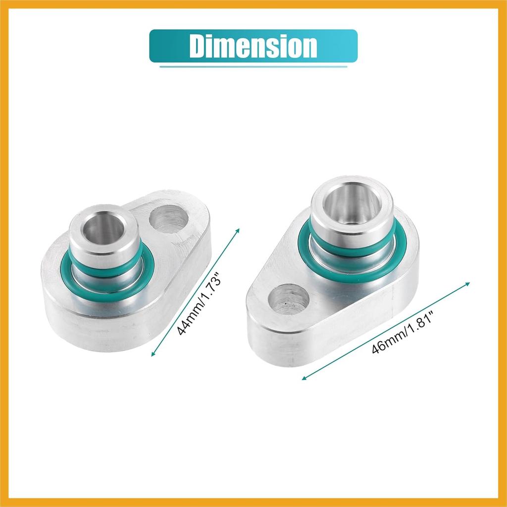 2 Set AC Rear Blockout Kit AC Elimination Auxiliary Kit for Ford Explorer 2010-2018 Metal Silver Tone Replacement