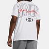 Under Armour Ua Armor Letter Print Crew Neck Short Sleeve T-Shirt Men T-Shirts White 1382832-100
