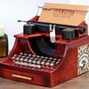 Retro Design Wind Up Mechanical Music Box In Typewriter Shape Sweet Melodies with Drawer Home Desktop Shelf Decors