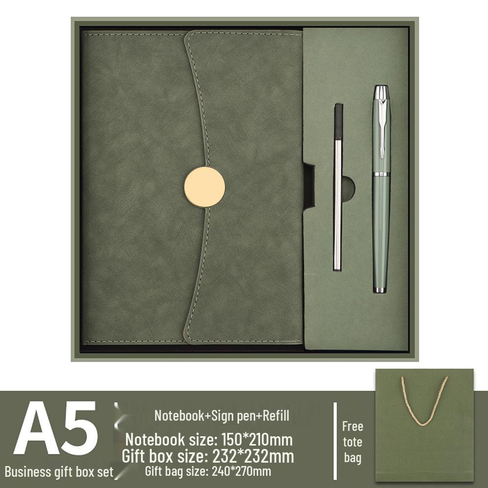 High-Grade Three-Fold Diary Notebook Gift Set with Custom Logo Printing