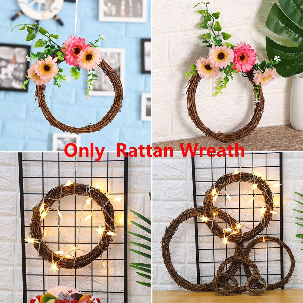 8-30CM Christmas Artificial Wreath Wicker Vine Ring Festival Rattan Garland Xmas Party  Decoration Garlands