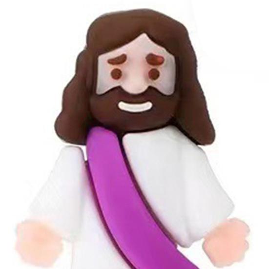 12/48 Stücke Mini Jesus Figur PVC Retter Jesus Figur Modell Statue Skulptur Desktop Dekoration Ostern Ornament Weihnachten Festival Geschenk