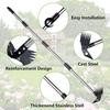4-Section Weeding Puller Tool Full Steel Dual Headed Weed Remover Tool with Adjustables Handle for Yard Lawn Flower Beds Weeding