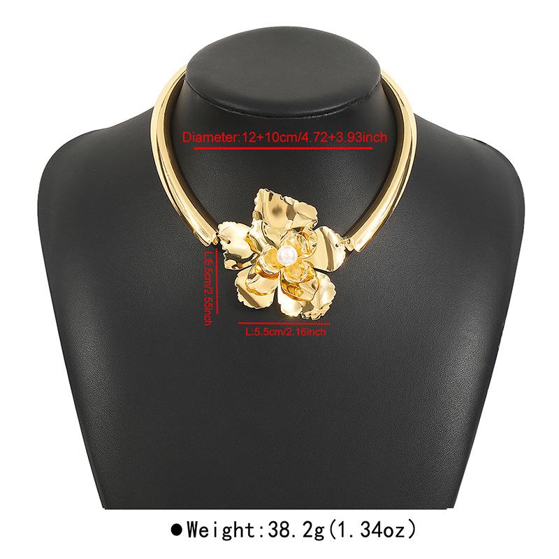 Draweye Blumenohrringe für Damen Vintage Hyperbel Amerikanischer Stil Schmuck Perlen Elegant Einfach Pendientes Mujer