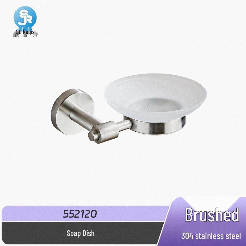 Customized 304 Stainless Steel Bathroom Hardware Set: Wall-Mounted Towel Bar and Tissue Holder