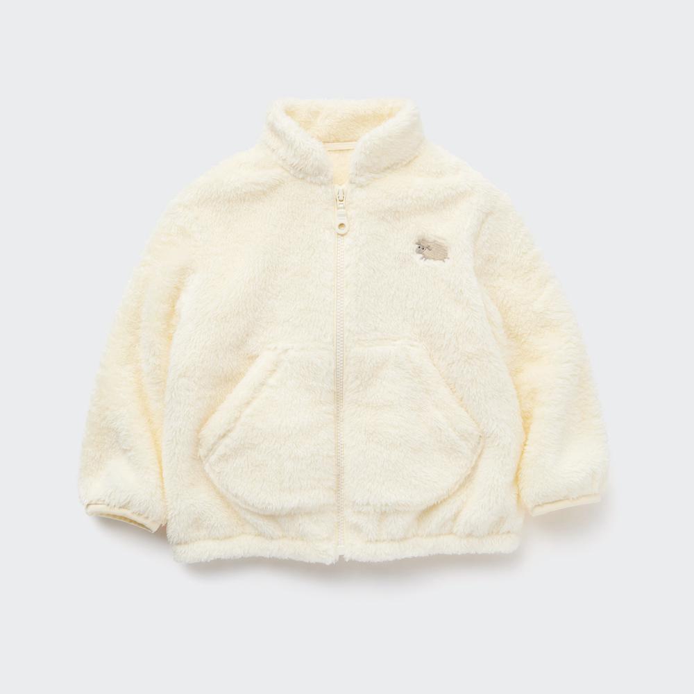 

Пушистая флисовая куртка UNIQLO BT на молнии с длинным рукавом