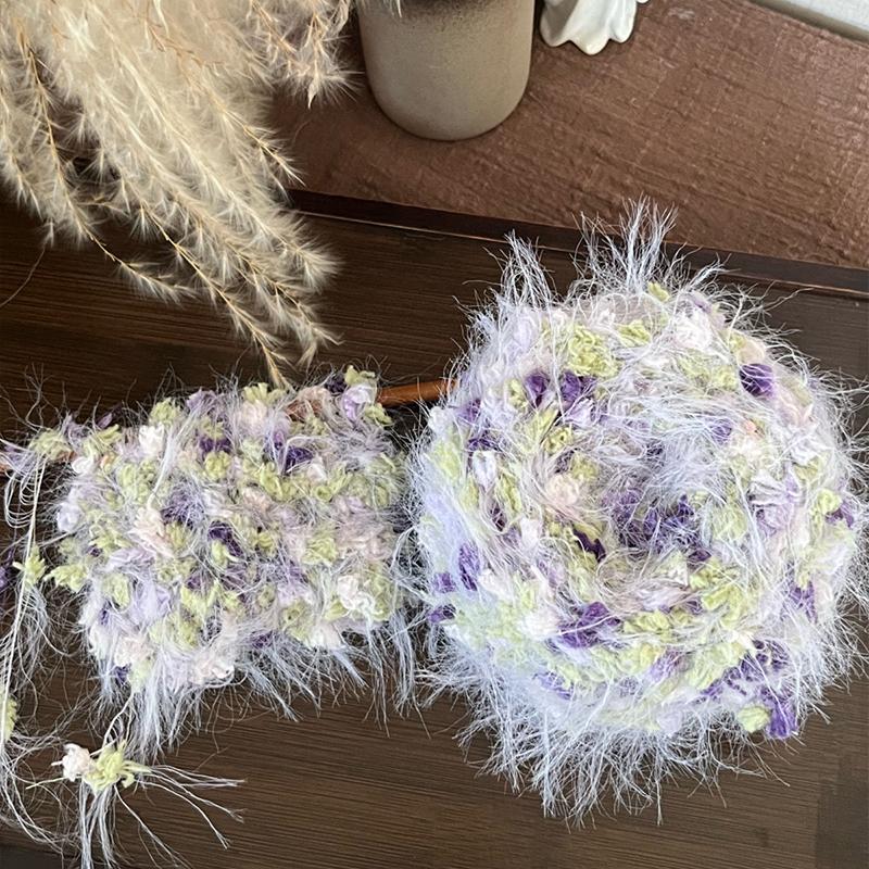 DIY Knitting Wool Soft Mixed Yarn Knitting Scarves Multi-Color Mix Weaving Mixed Floral Cute Knitting Pastoral Style 50g
