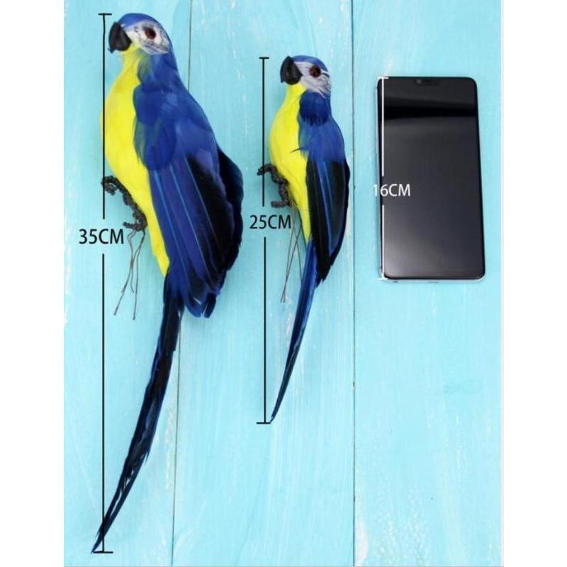 25/35cm Fuuny New Simulation Parrot Bird Garden Props Decor Mini Feather Lawn Ornaments