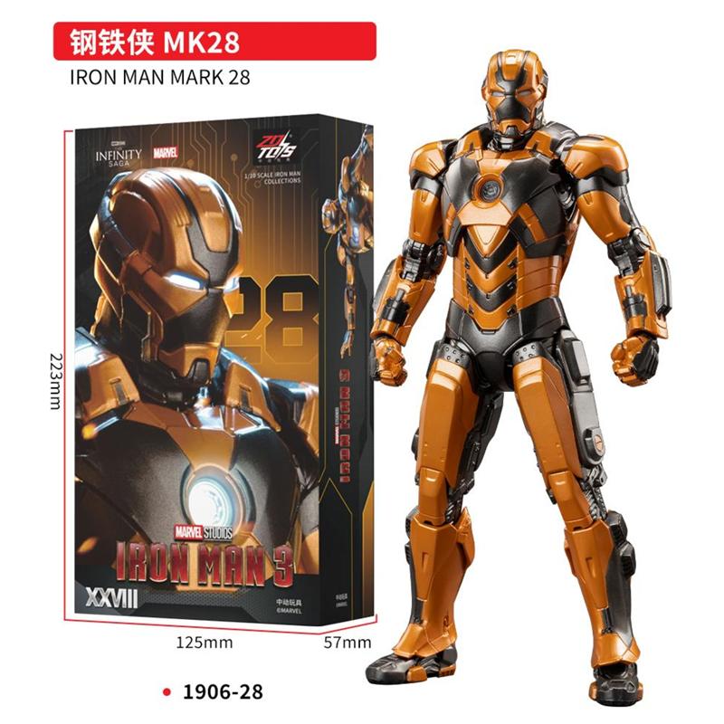 ZD Toys Залізна Людина Фігурка Марк 35 Червоний Снаппер Залізна Людина МК 24 МК 22 МК 47 Тоні Старк Фігурка Залізної Людини Екшн Колекційна Іграшка Подарунок