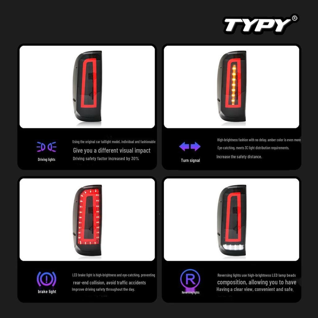 LED Flowing Turn Signal Tail Light Assembly for 2005-2014 Toyota Hilux VIGO